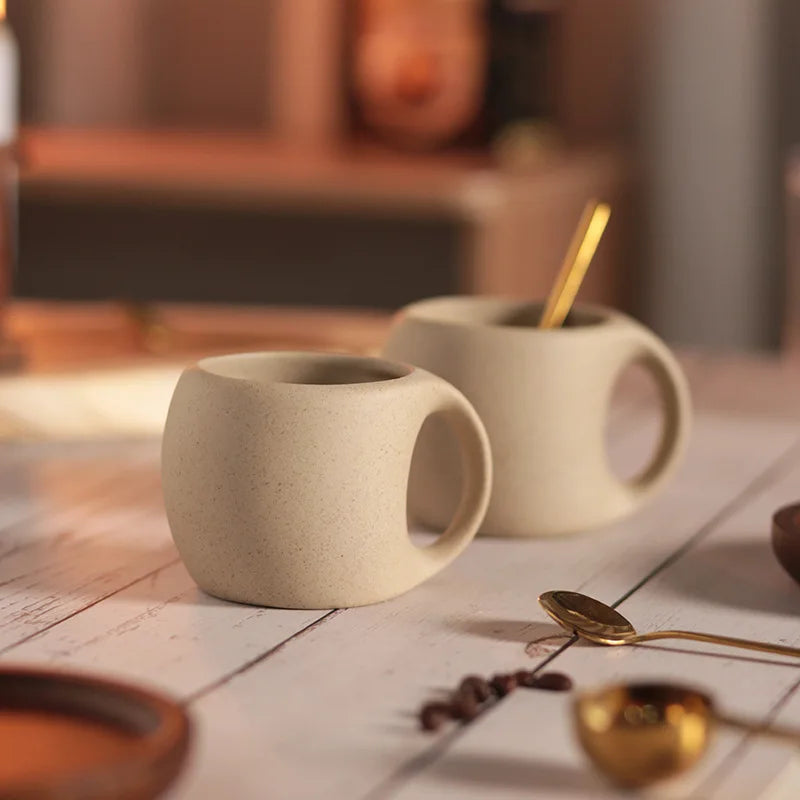 Ceramic Mug with Wooden Tray