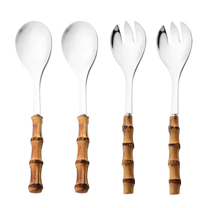 Bamboo Salad Servers Set